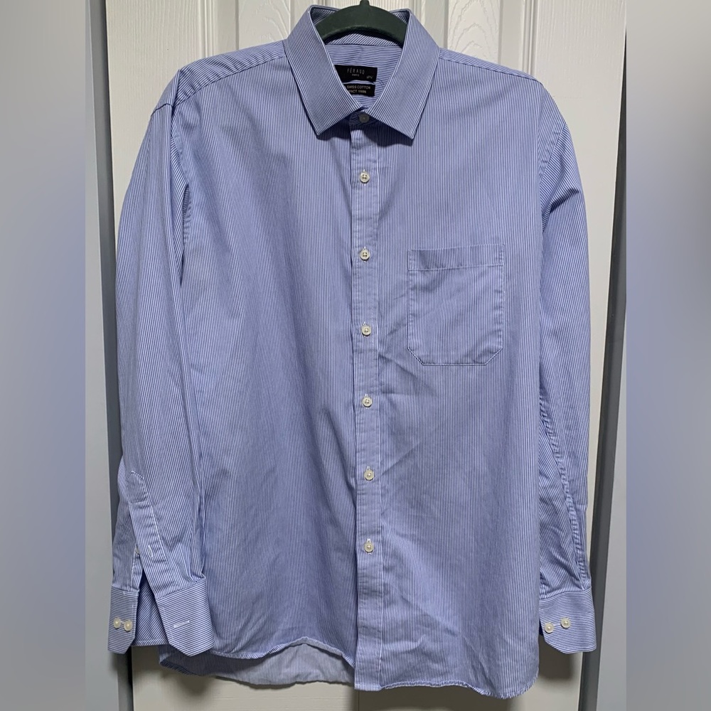 Feraud Paris Men’s Designer Button Down Dress / Casual Shirt